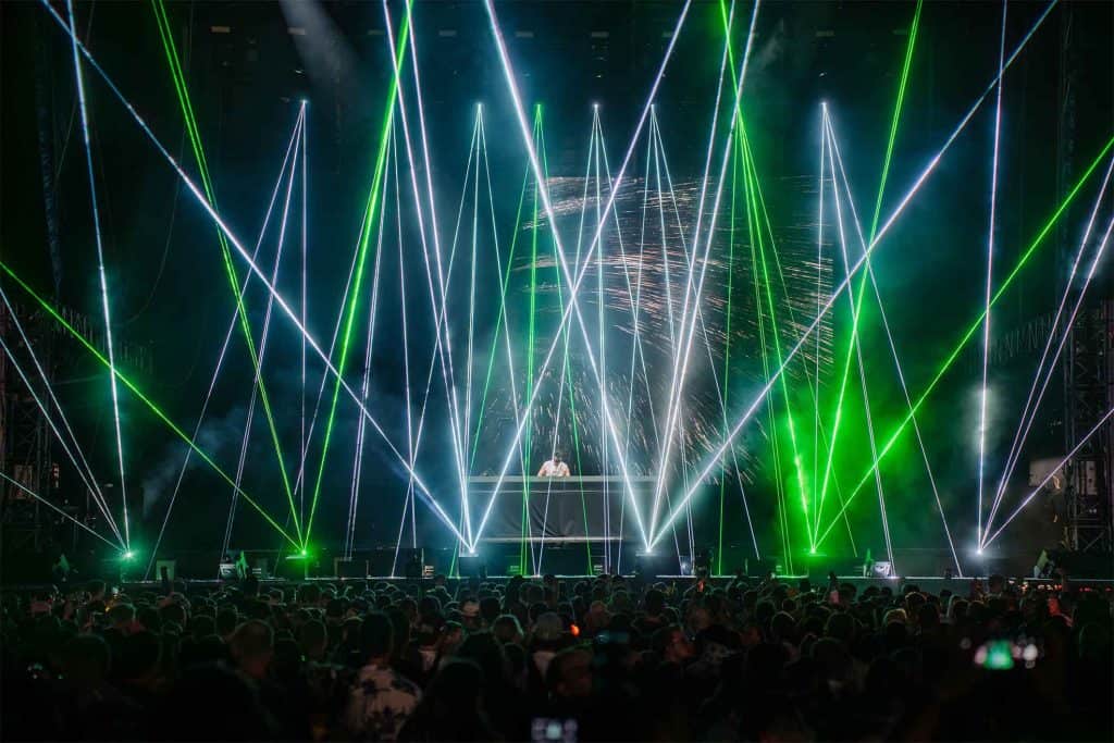 lasershow beim Heide Park Festival 2024